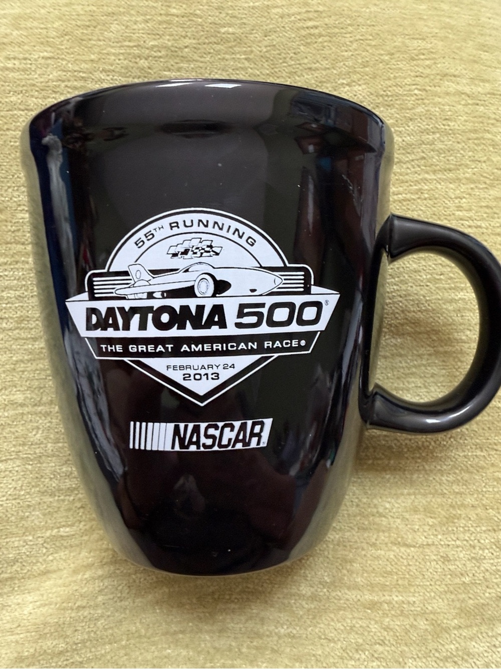 NASCAR Daytona 500 55th Running Race Large Black Coffee Mug